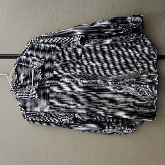 The Nines by Hatch Gingham Button Down Maternity Shirt Size XXL - Picture 2 of 15